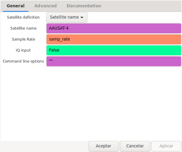 Options of Satellite decoder