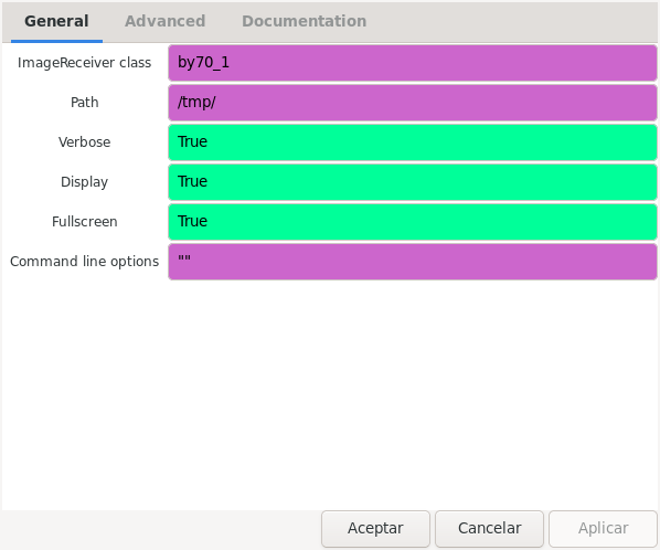 Options of Image receiver